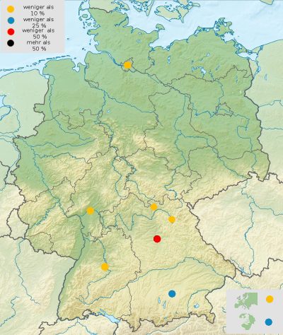 Karte mit den ersten Arbeitsorten unserer Studierenden nach dem Abschluss